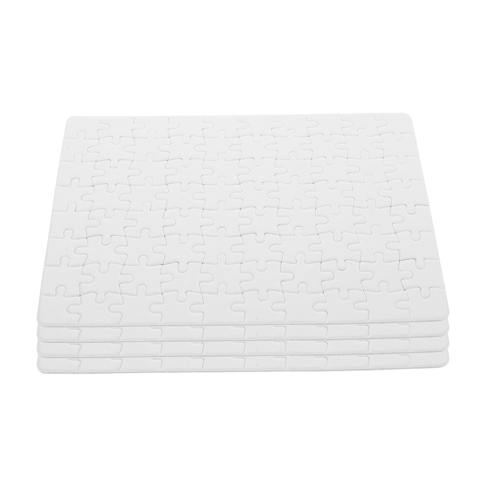 Puzzle Blank White - 4 arkusze pustych puzzli do sublimacji,