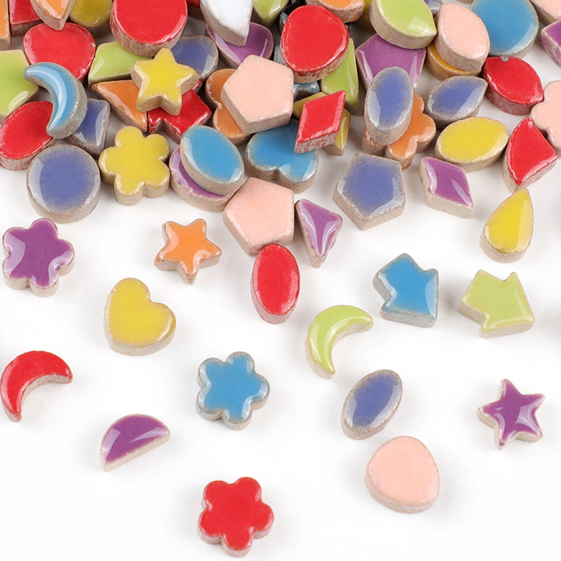 Ceramic Tile Blank - 50g 1cm Wielokolorowe ceramiczne płytki mozaikowe