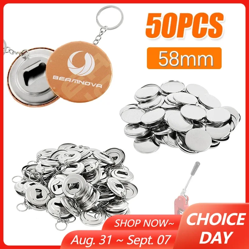 Button Badge Blank - 50 sztuk – puste metalowe elementy